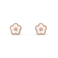 18K Lucky Spring Plum Blossom Earrings