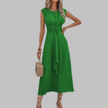 Bridgette™ | Elegant Sleeveless Round Neck Maxi Dress