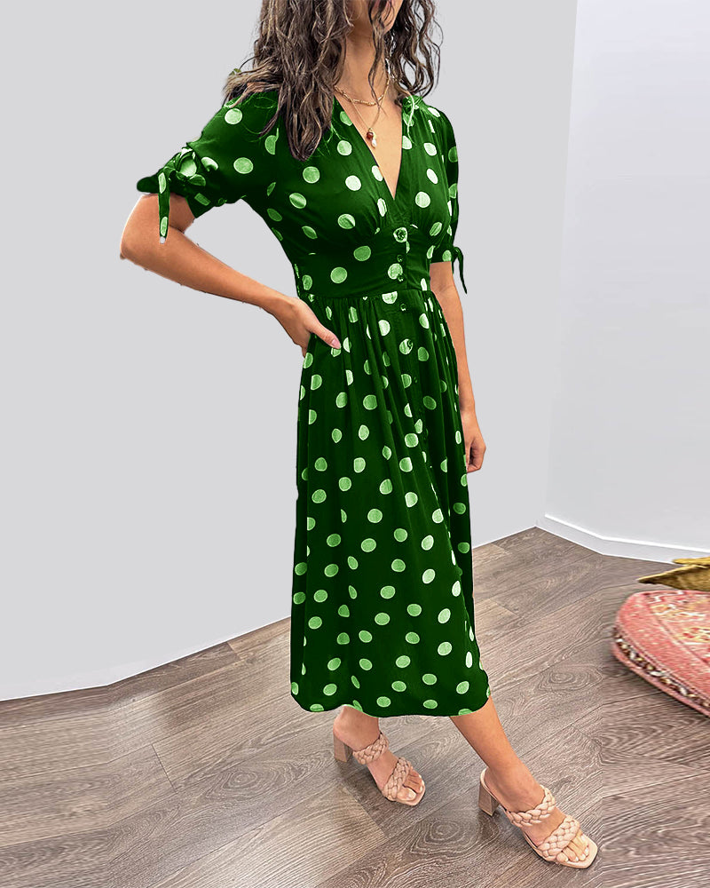 Bailey™ | Elegant Polka Dot Dress