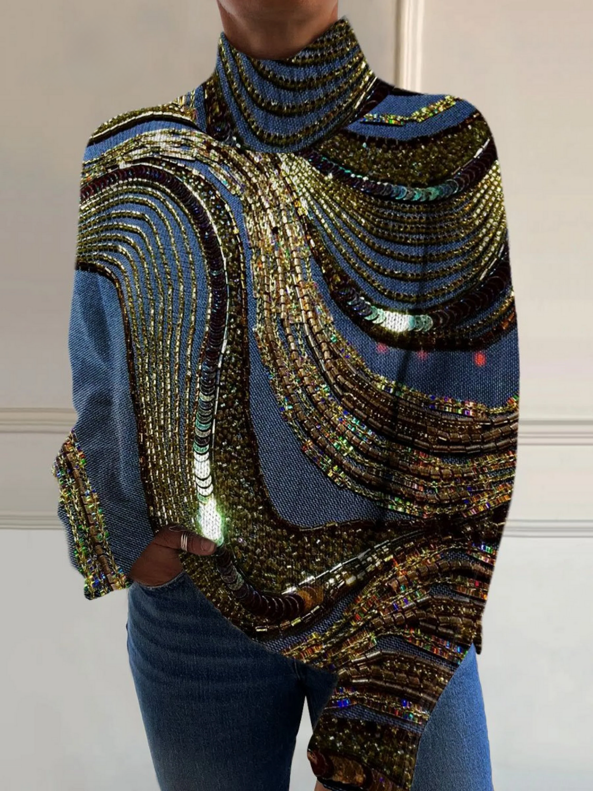 Antoinette™ | Luxury beaded sweater in casual style