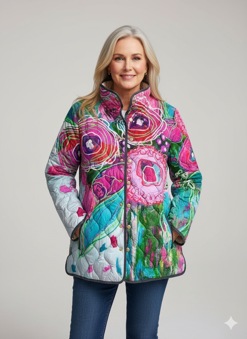 Ariana | Floral Patterned Women's Elegant Jacket