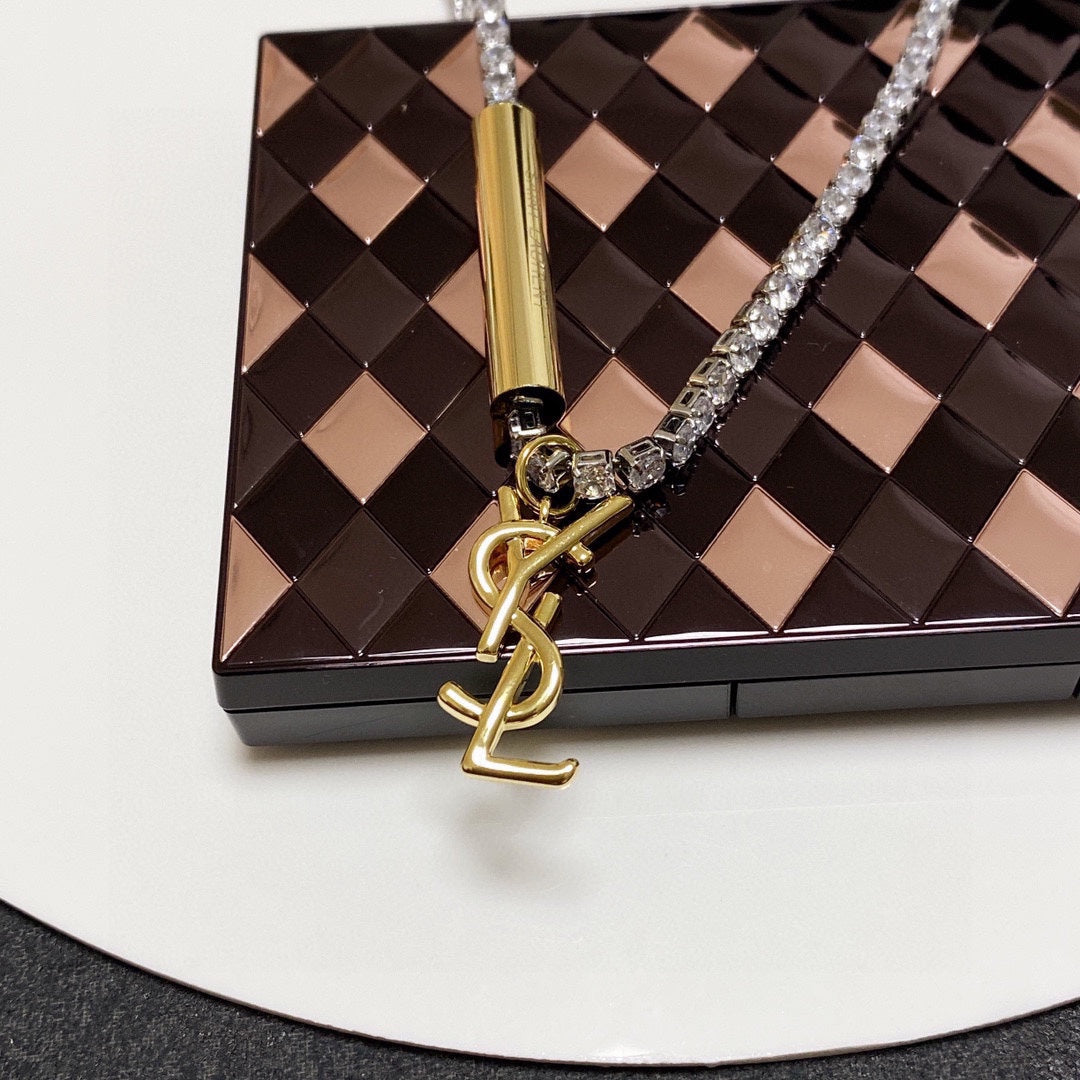 18K YSL Chain Diamond Necklace